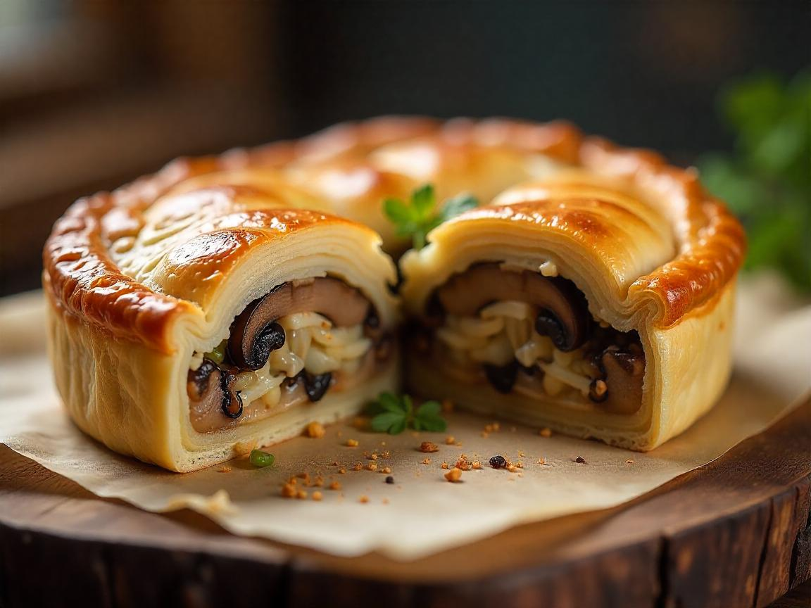 Пирог с капустой и грибами 