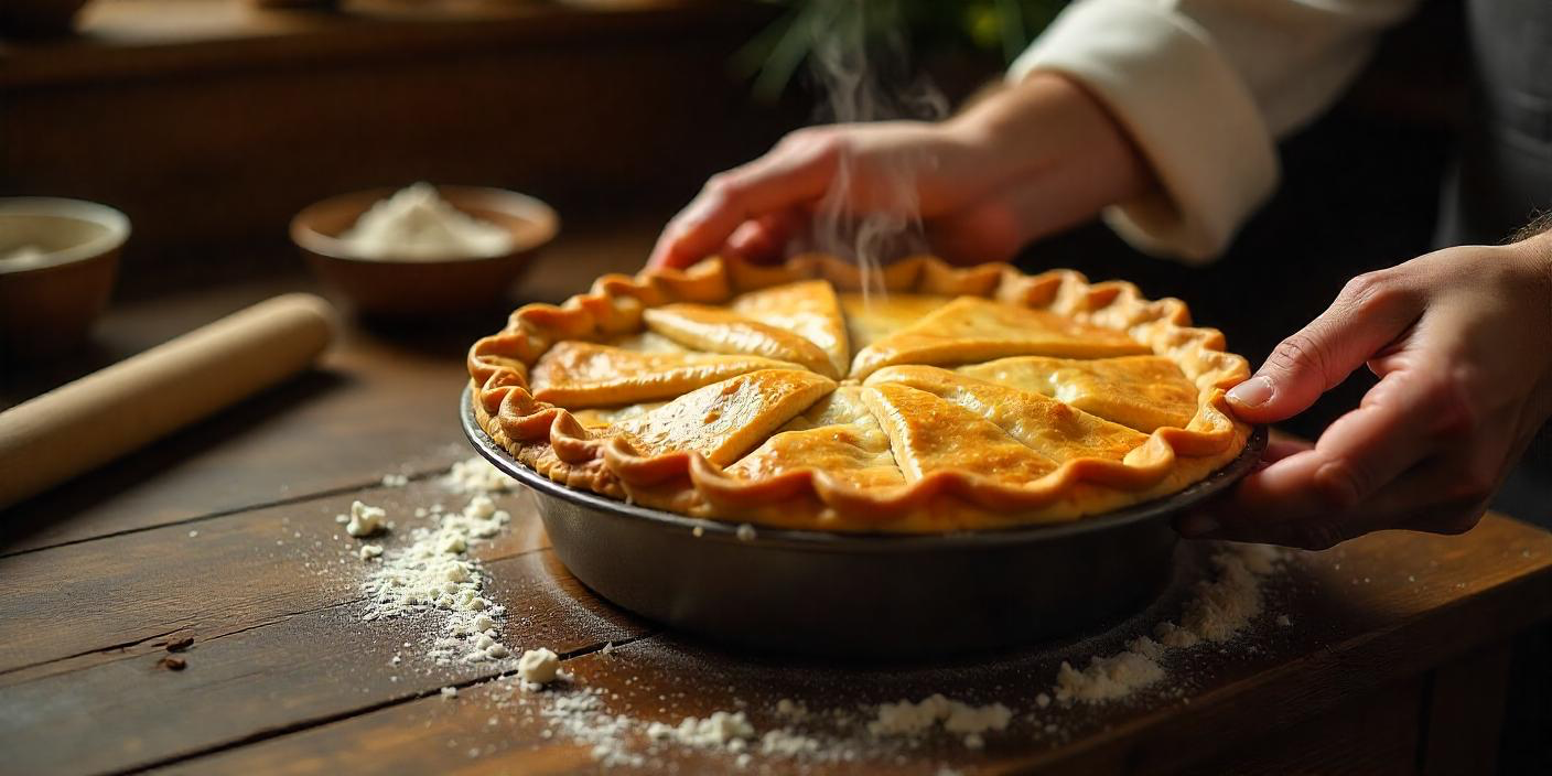 Что делать, если пирог не пропёкся, но сверху уже румяный